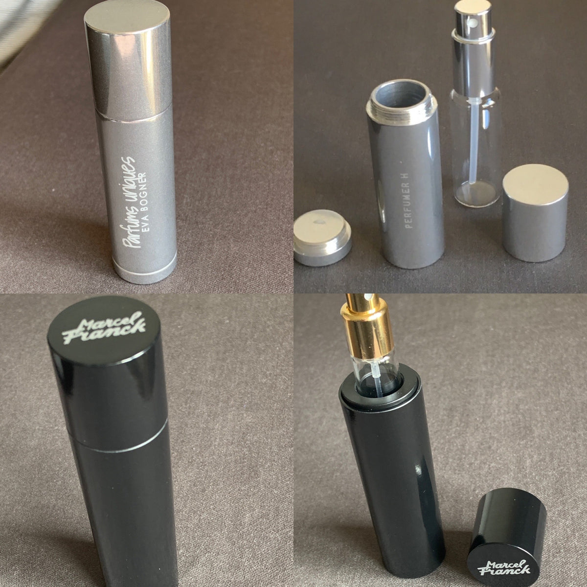 Marcel franck　香水瓶　2個　B.D Vintage Marcel Franck Atomizer Perfume Bottle France Working
